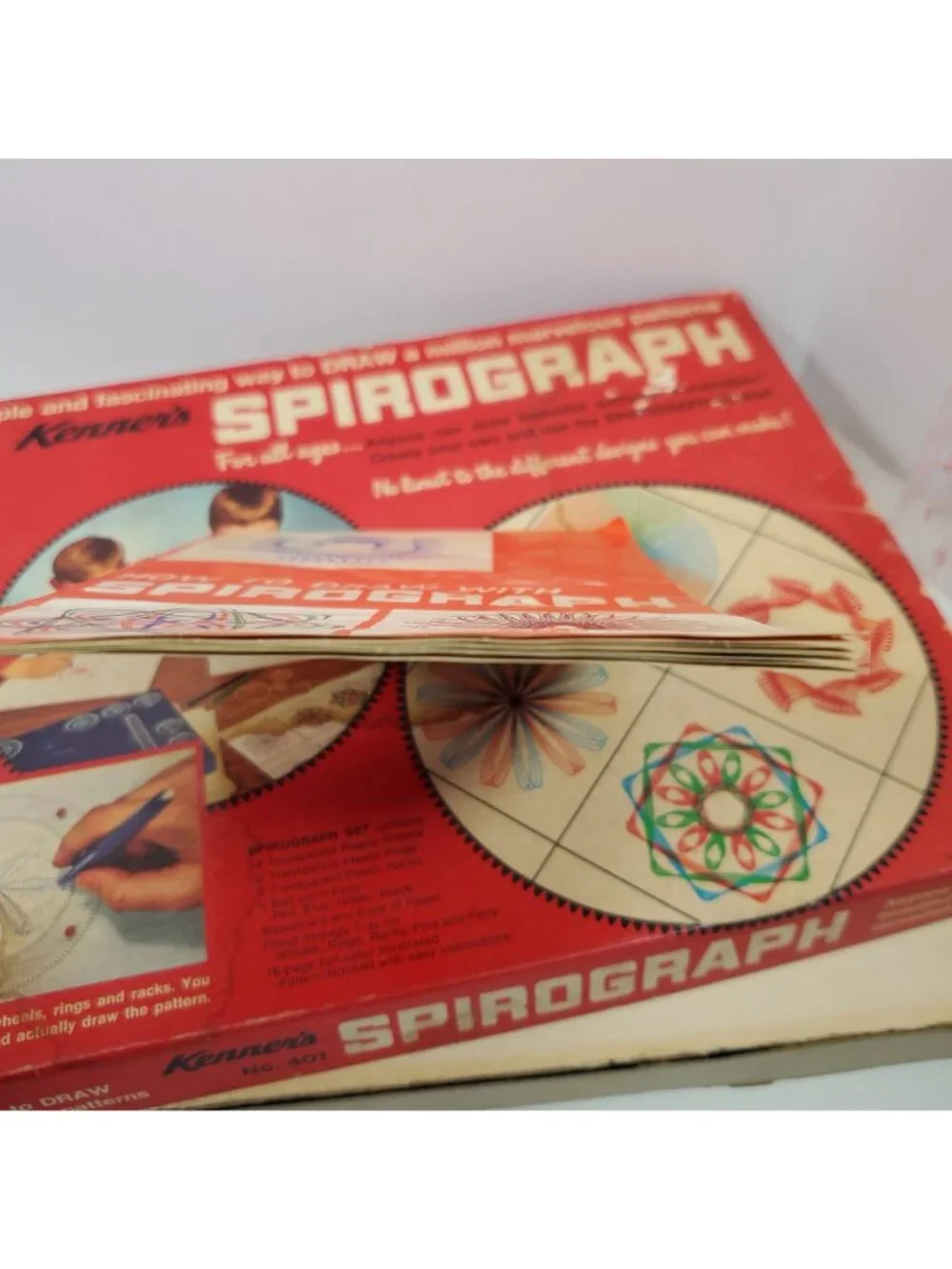 Kenner 1967 Spirograph Drawing Set Complete Minus Pens Vintage Blue Tray - Picture 11 of 12